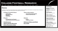 Desktop Screenshot of collegefootballresearch.com