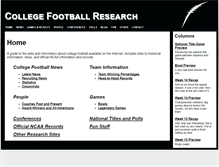 Tablet Screenshot of collegefootballresearch.com